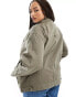 Фото #3 товара ASOS DESIGN Curve twill harrington shacket in khaki