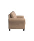 Фото #2 товара 57.9" W Faux Leather Wilshire Loveseat with Rolled Arms