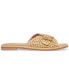 Фото #2 товара Women's Alanzo Raffia Buckle Slide Flat Sandals