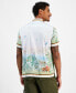 Men's Short Sleeve Button Front Jungle Scenery Shirt