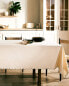 Фото #7 товара Scalloped cotton and linen blend tablecloth