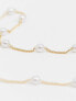 Фото #2 товара DesignB London Exclusive pearl choker necklace in gold