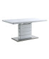 Фото #1 товара Kameryn Dining Table with Butterfly Leaf, White High Gloss Finish