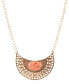 Фото #1 товара Barse pharaoh Genuine Sponge Coral Orange Egyption Half Circle Pendant Necklace