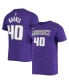 Фото #1 товара Men's Harrison Barnes Purple Sacramento Kings Name and Number Performance T-shirt