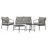 Table Set, Desk and 2 Chairs Home ESPRIT Steel 121 x 70 x 75 cm