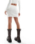 Фото #10 товара Miss Selfridge chunky rib knit skirt in cream