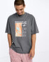 Фото #3 товара COLLUSION ways of knowing front print t-shirt in grey