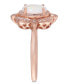 ფოტო #4 პროდუქტის Aurora by EFFY® Opal (5/8 ct. t.w.) and Diamond (1/6 ct. t.w.) Oval Ring in 14k Rose Gold