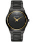 Фото #1 товара Men's Modern Millennia Black-Tone Stainless Steel Bracelet Watch 41mm