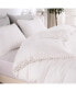 Фото #2 товара 3 Piece Pom Pom Soft Washed Microfiber Duvet Cover Set, King