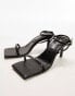 Topshop Clover premium leather pin heel sandal in black Черный, 41 - фото #3