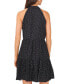 ფოტო #4 პროდუქტის Women's Sleeveless V-Neck Polka Dot Tiered Dress