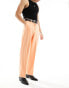 ASOS DESIGN smart wide leg trousers in orange