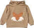 Sweatshirt mit beweglicher Fuchs-Applikation, braun, Gr. 92, 1 St