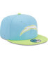 Фото #3 товара Men's Light Blue, Neon Green Los Angeles Chargers Two-Tone Color Pack 9FIFTY Snapback Hat