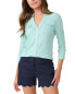 J.Mclaughlin Solid Brynn Knit Linen-Blend Top Women's L