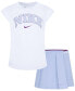 ფოტო #1 პროდუქტის Little Girls 2-Pc. Prep In Your Step Skort & Top Set