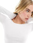 Фото #3 товара Vero Moda soft longline long sleeve top in white