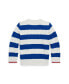 Фото #2 товара Toddler and Little Boys Striped Cable-Knit Cotton Sweater