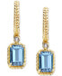 EFFY® London Blue Topaz (1-1/2 ct. t.w.) & Diamond Accent Drop Earrings in 14k Gold