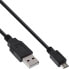 Фото #1 товара InLine Basic Micro-USB 2.0 cable - USB Type A male / Micro-B male - black - 1m