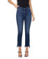 Фото #1 товара Women's High Rise Cropped Step Hem Slim Straight Jeans