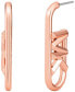 Brass Vertical Empire Link Stud Earrings