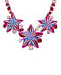 ფოტო #2 პროდუქტის Faux Stone Festive Star Bib Necklace