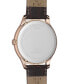 ფოტო #9 პროდუქტის Men's Swiss Tradition Brown Leather Strap Watch 42mm