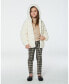 Girl Embroidered Faux Fur Cardigan Off White - Toddler|Child