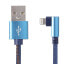 Фото #2 товара Gembird CC-USB2J-AMLML-1M-BL - 1 m - USB A - Micro-USB B/Lightning - USB 2.0 - 480 Mbit/s - Black - Blue