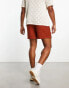 ASOS DESIGN wide textured shorts in shorter length in brown