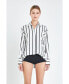 ფოტო #2 პროდუქტის Women's Wide Stripe Shirt