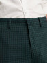 ASOS DESIGN skinny suit trousers in green gingham