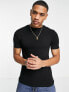 River Island muscle fit t-shirt in black