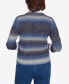 ფოტო #5 პროდუქტის Petite Classics Chevron Ombre Woven Sweater