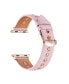 Фото #4 товара Morgan Pink Genuine Leather and Grommet Band for Apple Watch, 38mm-40mm