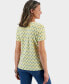 ფოტო #2 პროდუქტის Women's Printed Short Sleeve Scoop-Neck Top, Created for Macy's