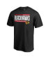 Фото #2 товара Men's Black Chicago Blackhawks Iconic Collection On Side Stripe T-Shirt