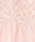 Фото #4 товара Baby Girls Embroidered Flower and Glitter Mesh Dress