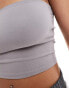 Фото #4 товара ASOS DESIGN Hourglass ultimate crop bandeau top in ash grey