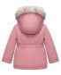 Toddler Girls Puffer Jacket with Sherpa Fleece Lining 2T-4T Розовый, 2T - фото #3