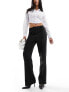 Фото #3 товара Pimkie tailored wide leg trousers in black pinstripe