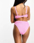 Peek & Beau Exclusive crinkle high waist bikini bottom in pink