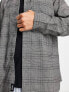 ONLY & SONS smart check overshirt in dark grey
