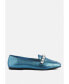 Фото #2 товара CHURROS Womens Diamante Embellished Metallic Loafers