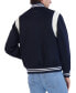 ფოტო #2 პროდუქტის Men's Varsity Jacket with Faux Leather Trim