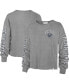 Фото #2 товара Women's Heathered Gray Penn State Nittany Lions Ultra Max Parkway Long Sleeve Cropped T-shirt