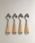 Pack of rattan dessert spoons (pack of 4)